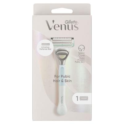 Gillette Venus Satin Care For Pubic Hair &amp; Skin Holicí strojek pro ženy 1 ks