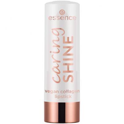 Essence Caring Shine Vegan Collagen Lipstick Rtěnka pro ženy 3,5 g Odstín 207 My Passion