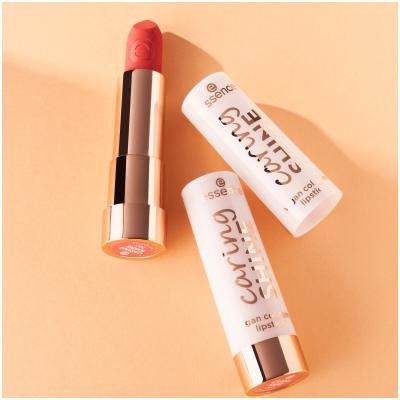 Essence Caring Shine Vegan Collagen Lipstick Rtěnka pro ženy 3,5 g Odstín 207 My Passion