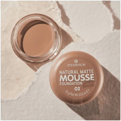 Essence Natural Matte Mousse Make-up pro ženy 16 g Odstín 02