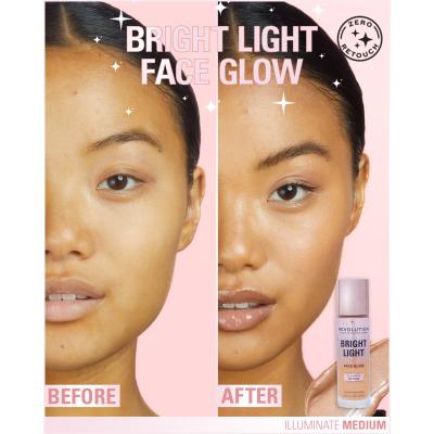 Makeup Revolution London Bright Light Face Glow Make-up pro ženy 23 ml Odstín Illuminate Medium