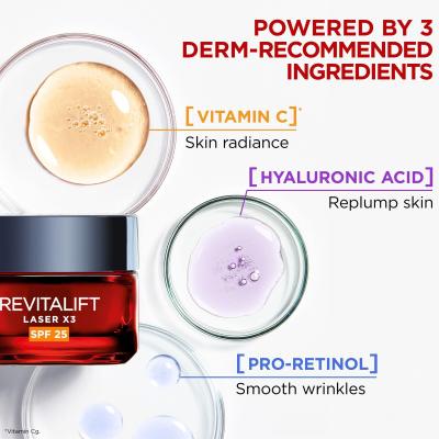 L&#039;Oréal Paris Revitalift Laser Pure Retinol Night Serum Dárková kazeta noční pleťové sérum Revitalift Laser Pure Retinol Night Serum 50 ml + denní pleťový krém Revitalift Laser X3 SPF25 50 ml