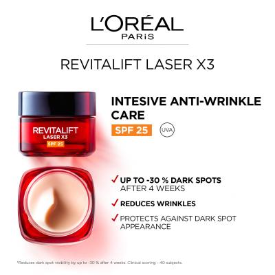 L&#039;Oréal Paris Revitalift Laser Pure Retinol Night Serum Dárková kazeta noční pleťové sérum Revitalift Laser Pure Retinol Night Serum 50 ml + denní pleťový krém Revitalift Laser X3 SPF25 50 ml