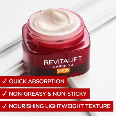 L&#039;Oréal Paris Revitalift Laser Pure Retinol Night Serum Dárková kazeta noční pleťové sérum Revitalift Laser Pure Retinol Night Serum 50 ml + denní pleťový krém Revitalift Laser X3 SPF25 50 ml