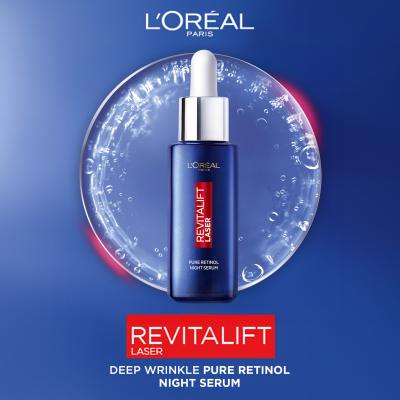 L&#039;Oréal Paris Revitalift Laser Pure Retinol Night Serum Dárková kazeta noční pleťové sérum Revitalift Laser Pure Retinol Night Serum 50 ml + denní pleťový krém Revitalift Laser X3 SPF25 50 ml