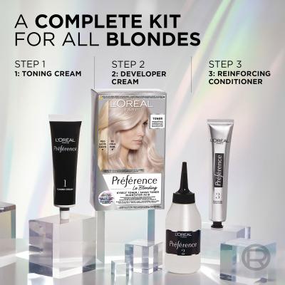 L&#039;Oréal Paris Préférence Le Blonding Toner Barva na vlasy pro ženy 60 ml Odstín Platinum Pearl