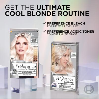 L&#039;Oréal Paris Préférence Le Blonding Toner Barva na vlasy pro ženy 60 ml Odstín Platinum Ice