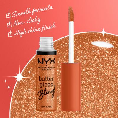 NYX Professional Makeup Butter Gloss Bling Lesk na rty pro ženy 8 ml Odstín 03 Pricey