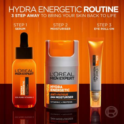 L&#039;Oréal Paris Men Expert Hydra Energetic Vitamin C Shot Serum Pleťové sérum pro muže 30 ml