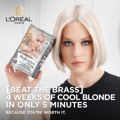 L&#039;Oréal Paris Préférence Le Blonding Toner Barva na vlasy pro ženy 60 ml Odstín Platinum Ice poškozená krabička