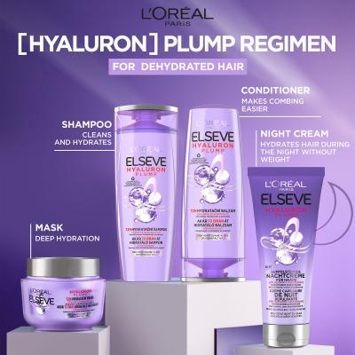 L&#039;Oréal Paris Elseve Hyaluron Plump Night Cream Maska na vlasy pro ženy 200 ml