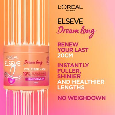 L&#039;Oréal Paris Elseve Dream Long XXL Fiber Mask Maska na vlasy pro ženy 400 ml