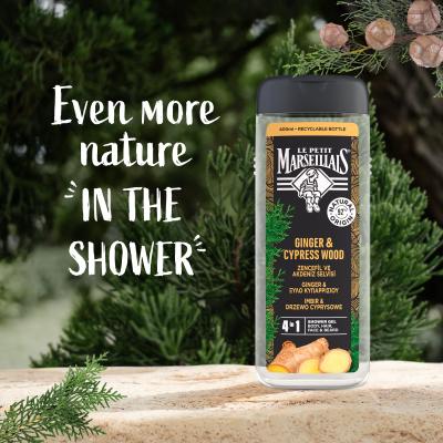 Le Petit Marseillais Ginger &amp; Cypress Wood Sprchový gel pro muže 400 ml