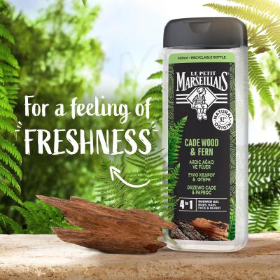 Le Petit Marseillais Cade Wood &amp; Fern Sprchový gel pro muže 400 ml