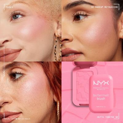 NYX Professional Makeup Buttermelt Blush Tvářenka pro ženy 5 g Odstín 02 Butta Together