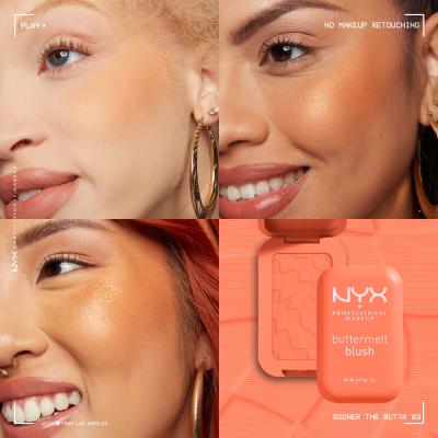 NYX Professional Makeup Buttermelt Blush Tvářenka pro ženy 5 g Odstín 03 Sooner The Butta