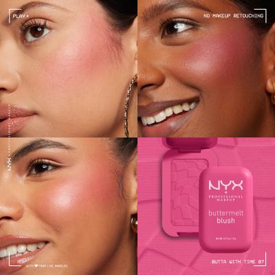 NYX Professional Makeup Buttermelt Blush Tvářenka pro ženy 5 g Odstín 07 Butta With Time