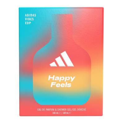 Adidas Vibes Happy Feels Dárková kazeta parfémovaná voda 100 ml + sprchový gel 100 ml