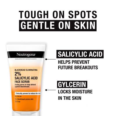 Neutrogena Blackhead Eliminating 2% Salicylic Acid Face Scrub Peeling 150 ml