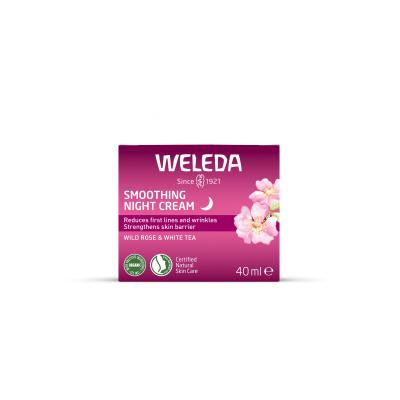 Weleda Wild Rose &amp; White Tea Smoothing Night Cream Noční pleťový krém pro ženy 40 ml