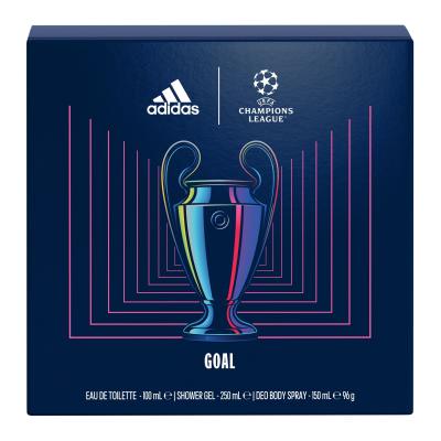 Adidas UEFA Champions League Goal Dárková kazeta toaletní voda 100 ml + sprchový gel 250 ml + deodorant 150 ml