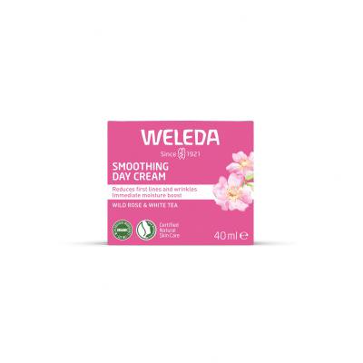 Weleda Wild Rose &amp; White Tea Smoothing Day Cream Denní pleťový krém pro ženy 40 ml