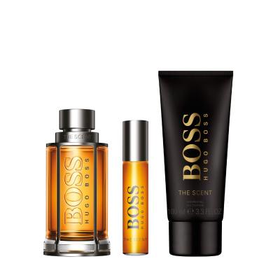 HUGO BOSS Boss The Scent SET1 Dárková kazeta toaletní voda 100 ml + toaletní voda 10 ml + sprchový gel 100 ml