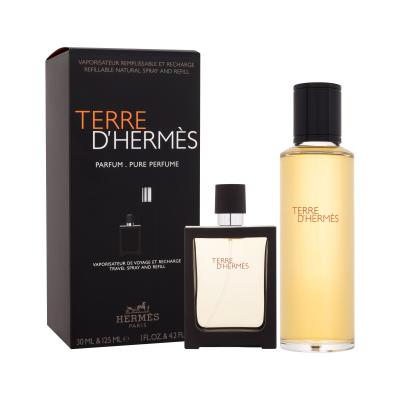 Hermes Terre d´Hermès Dárková kazeta parfém náplň 125 ml +  parfém naplnitelný flakón 30 ml Náplň