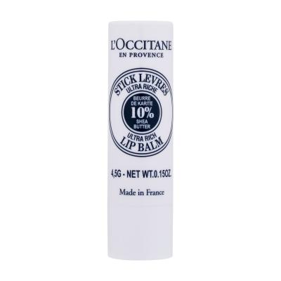 L'Occitane Shea Butter Ultra Rich Lip Balm Stick Balzám na rty pro ženy 4,5 g