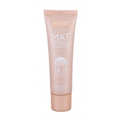 ASTOR Mattitude Anti Shine Foundation SPF22 Make-up pro ženy 30 ml Odstín 102 Golden Beige