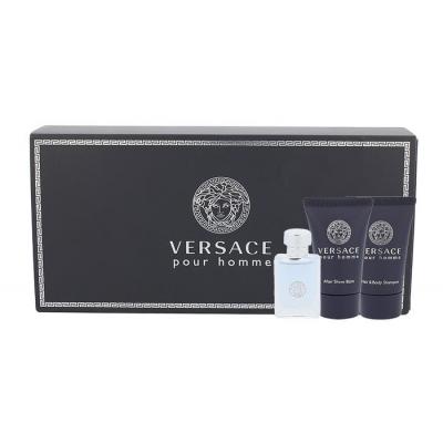 Versace Pour Homme Dárková kazeta toaletní voda 5 ml + sprchový gel 25 ml + balzám po holení 25 ml