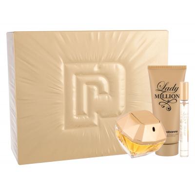 Paco Rabanne Lady Million Dárková kazeta parfémovaná voda 80 ml + tělové mléko 100 ml + parfémovaná voda 10 ml