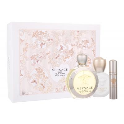 Versace Eros Pour Femme Dárková kazeta toaletní voda 100 ml + tělové mléko 100 ml + toaletní voda 10 ml