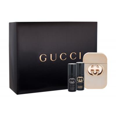 Gucci Guilty Dárková kazeta toaletní voda 75 ml + Gucci Guilty masážní olej 8 ml + Gucci Guilty Pour Homme masážní olej 8 ml