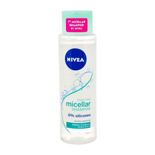 Nivea Micellar Shampoo Purifying 400 ml osvěžující micelární šampon bez silikonů pro ženy