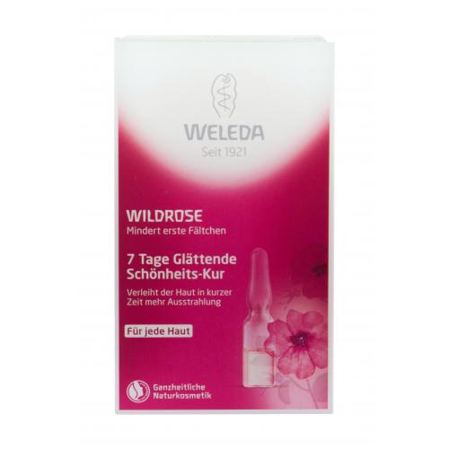 Weleda Wild Rose 7 Day Smoothing Beauty Treatment 5,6 ml pleťový olej pro unavenou a namáhanou pleť pro ženy