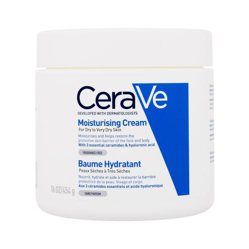 CeraVe Moisturizing 454 g hydratační krém na tělo i obličej pro ženy