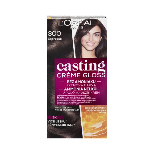 L'Oréal Paris Casting Creme Gloss 48 ml barva na vlasy pro ženy 300 Espresso