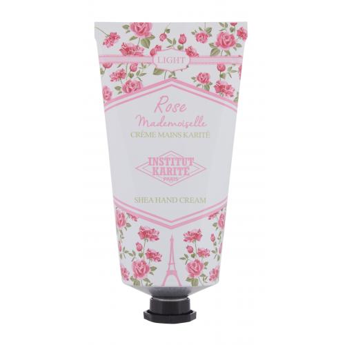Institut Karité Light Hand Cream Rose Mademoiselle 75 ml lehký hydratační krém na ruce s vůní růží pro ženy