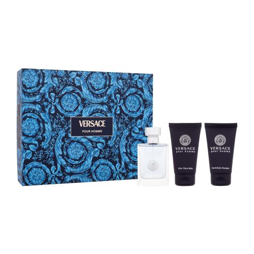 Versace Pour Homme dárková kazeta pro muže toaletní voda 50 ml + sprchový gel 50 ml + balzám po holení 50 ml