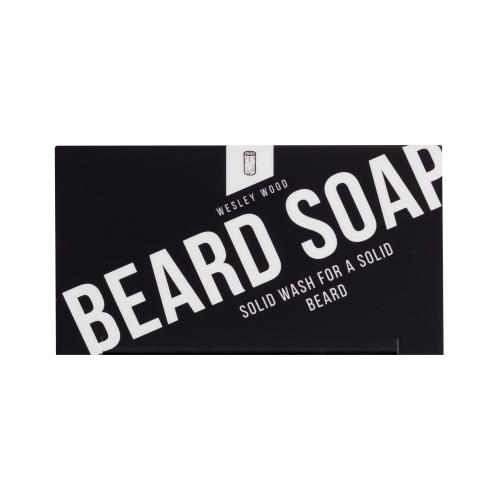 Angry Beards Beard Soap Wesley Wood 50 g tuhé mýdlo na čištění vousů pro muže