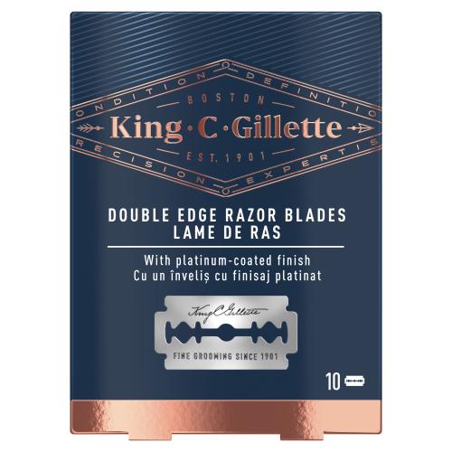 Gillette King C. Double Edge Safety Razor Blades náhradní břit pro muže náhradní čepele 10 ks