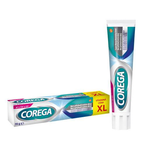 Corega Flavourless Extra Strong 70 g extra silný fixační krém bez příchuti unisex