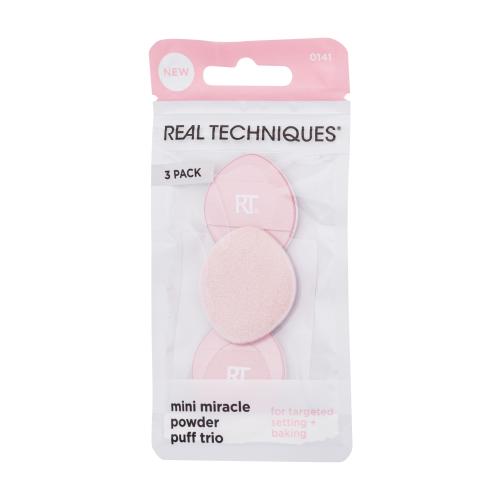 Real Techniques Mini Miracle Powder Puff mini labutěnky na pudrové produkty pro ženy labutěnka 3 ks