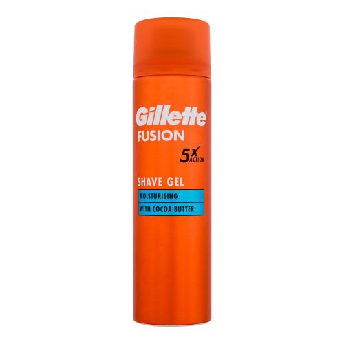 Gillette Fusion Moisturising Shave Gel 200 ml hydratační gel na holení s kakaovým máslem pro muže