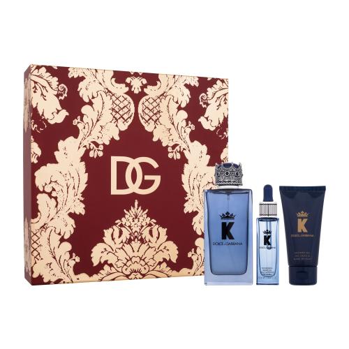 Dolce&Gabbana K dárková kazeta pro muže parfémovaná voda 100 ml + sprchový gel 50 ml + olej na vousy 25 ml
