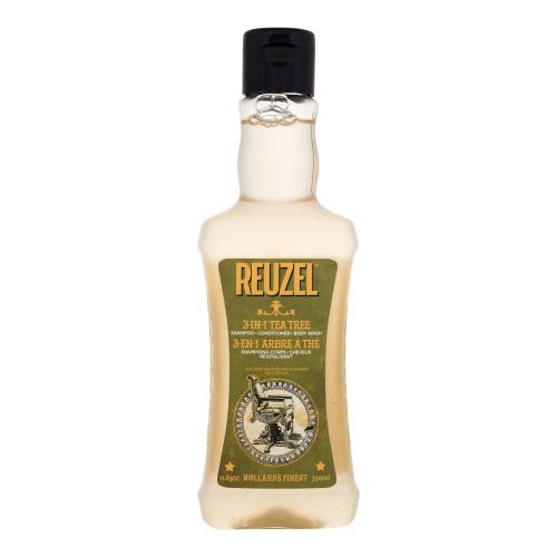 Reuzel 3 in 1 Tea Tree 350 ml hydratační a zklidňující šampon, kondicionér a sprchový gel pro muže