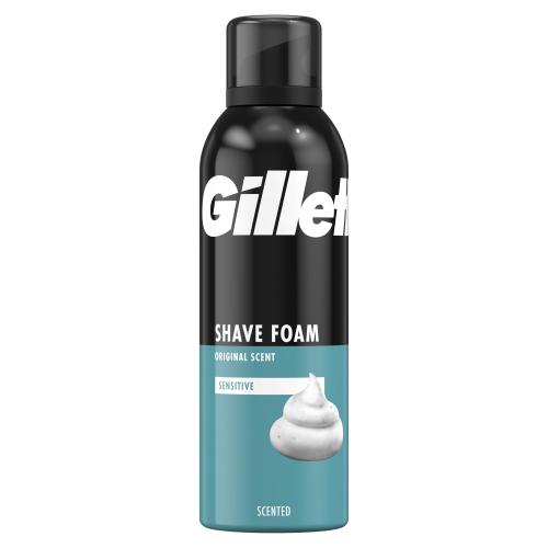 Gillette Shave Foam Original Scent Sensitive 200 ml pěna na holení pro citlivou pokožku pro muže