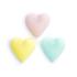 I Heart Revolution Heart Pastel Bath Fizzer Kit Dárková kazeta koupelová bomba ve tvaru srdce 40 g + koupelová bomba ve tvaru srdce 40 g Passion Fruit + koupelová bomba ve tvaru srdce 40 g Lemon