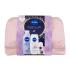 Nivea Smooth Care Skincare Moments Dárková kazeta tělové mléko Smooth Sensation 400 ml + sprchový krém Diamond & Argan Oil 250 ml + antiperspirant Invisible Black & White Clear 50 ml + balzám na rty Labello Soft Rosé 4,8 g + kosmetická taštička